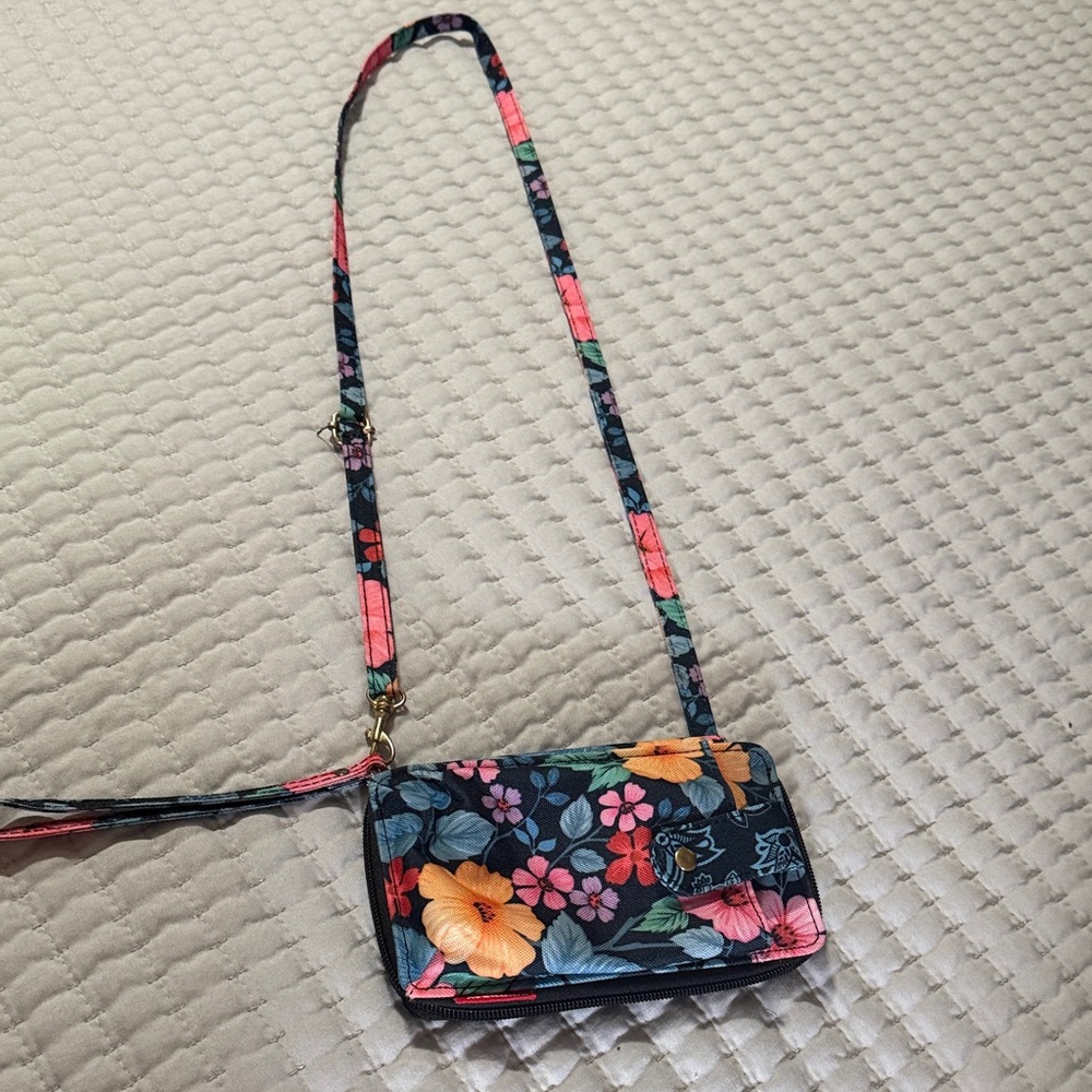 UNIONBAY Floral Crossbody Bag - Black and Multicolor